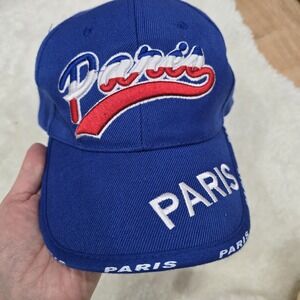 Paris France Souvenir Baseball Cap Blue Embroidered Hat Adjustable One Size Fits